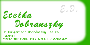 etelka dobranszky business card